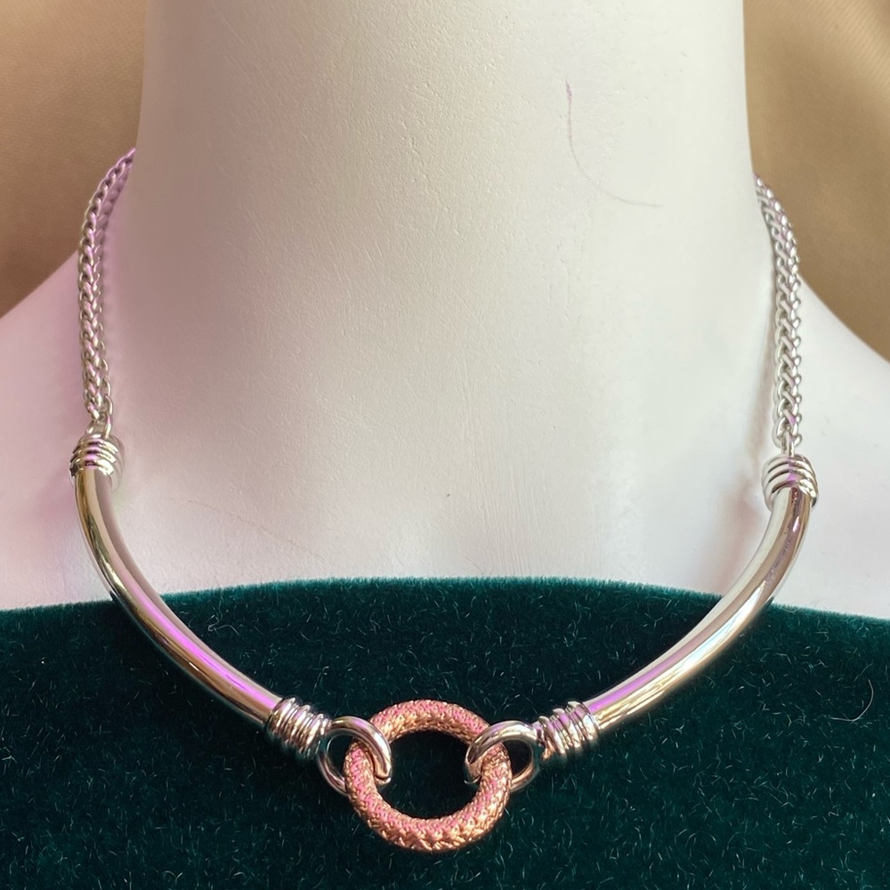Lia Sophia copper and silver necklace